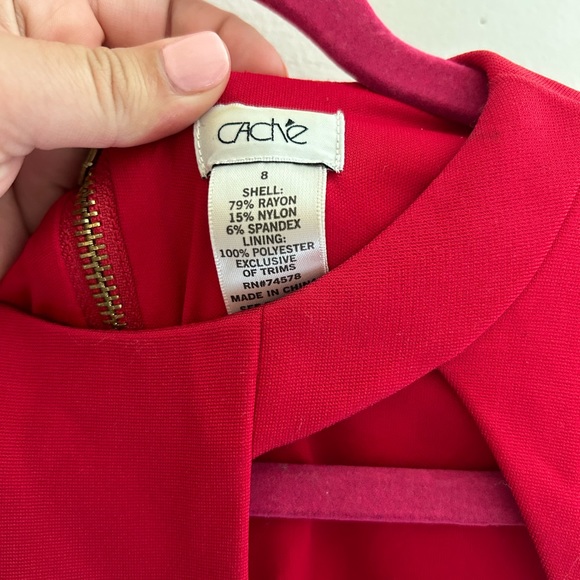 Cache Red Keyhole Dress - Picture 2 of 9